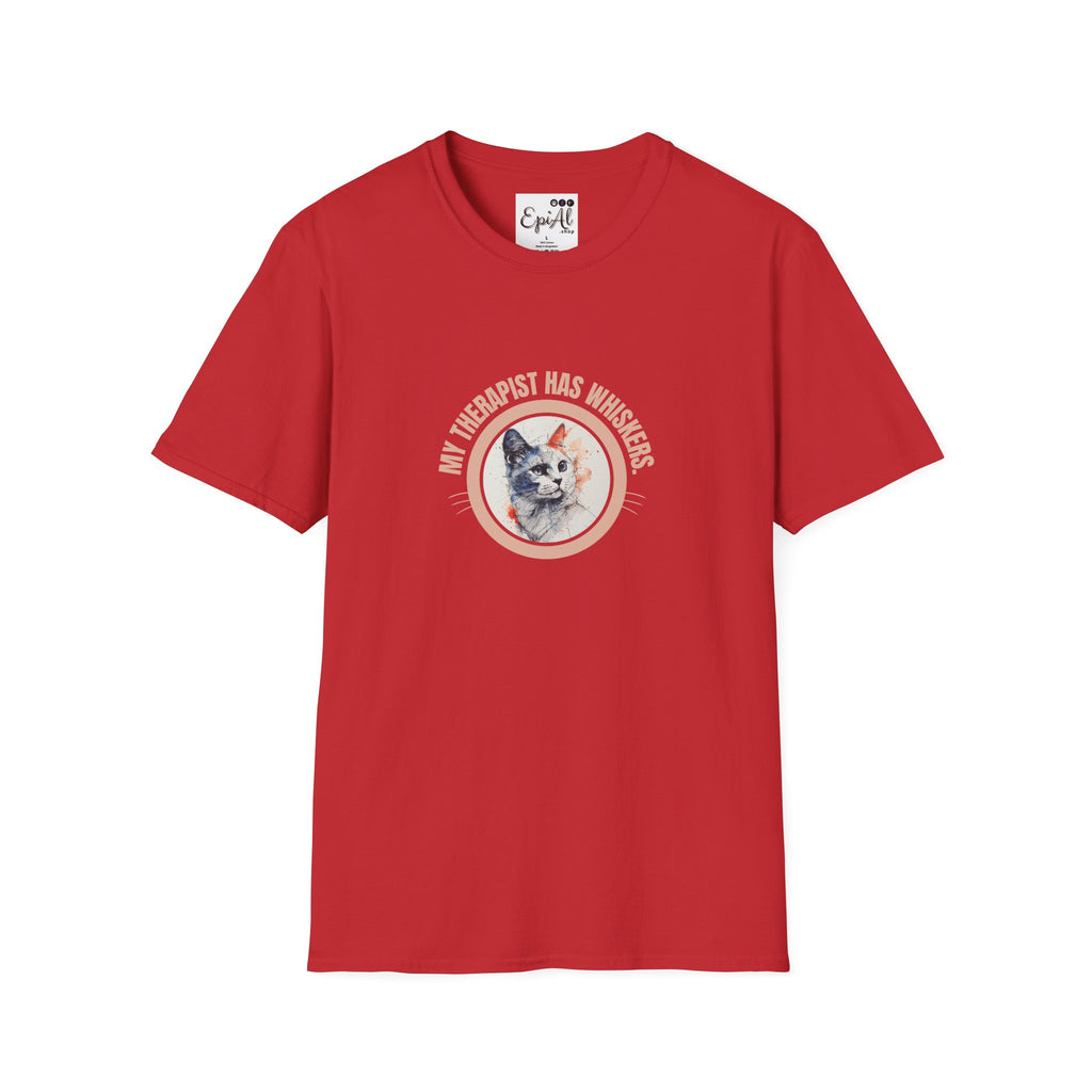 Whimsical Cat Therapy T-Shirt | Cute Pet Lover Tee