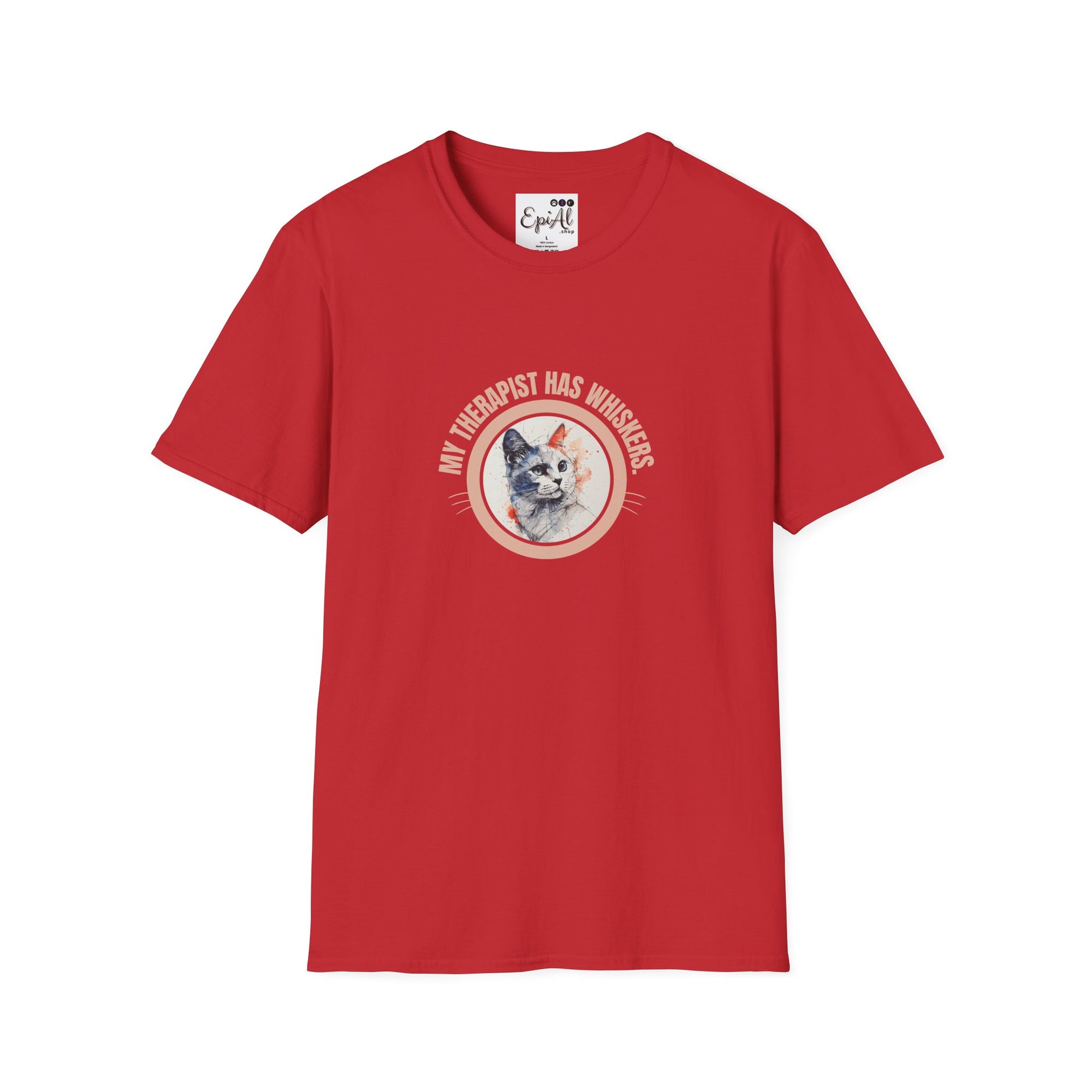 Whimsical Cat Therapy T-Shirt | Cute Pet Lover Tee