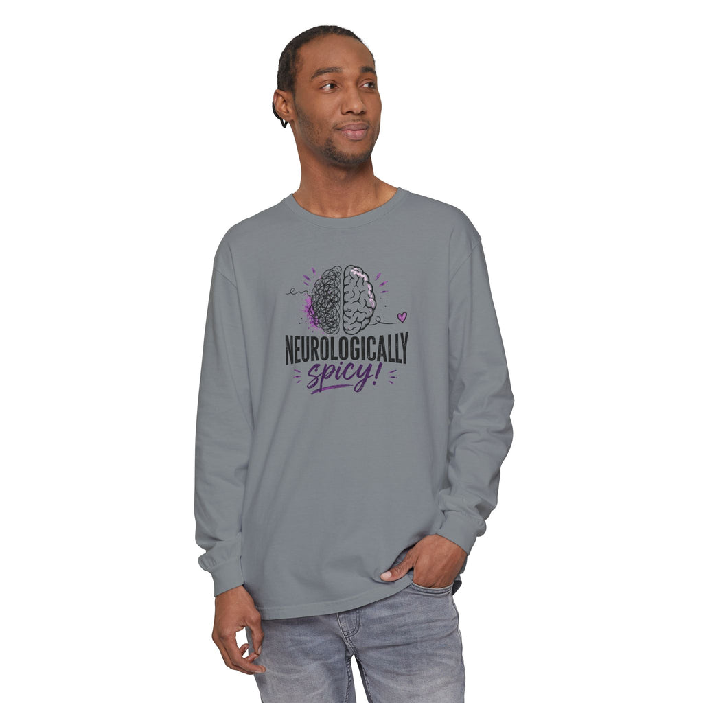 Neurologically Spicy Epilepsy Awareness Garment-Dyed Long Sleeve Shirt