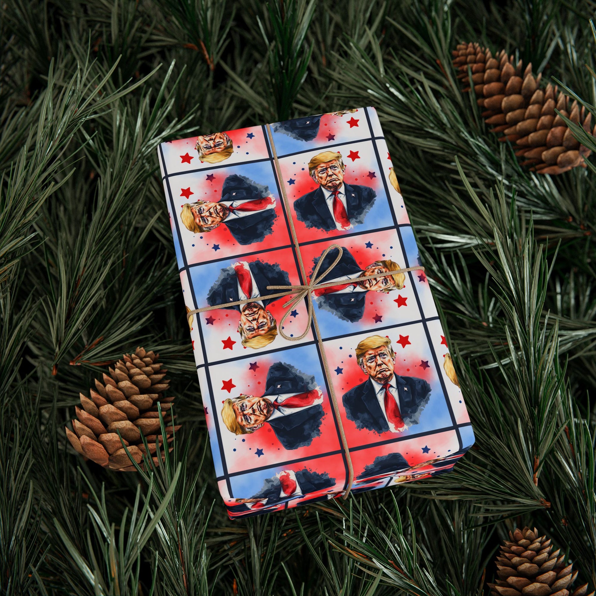 Stars & Trump Wrapping Paper, All Purpose