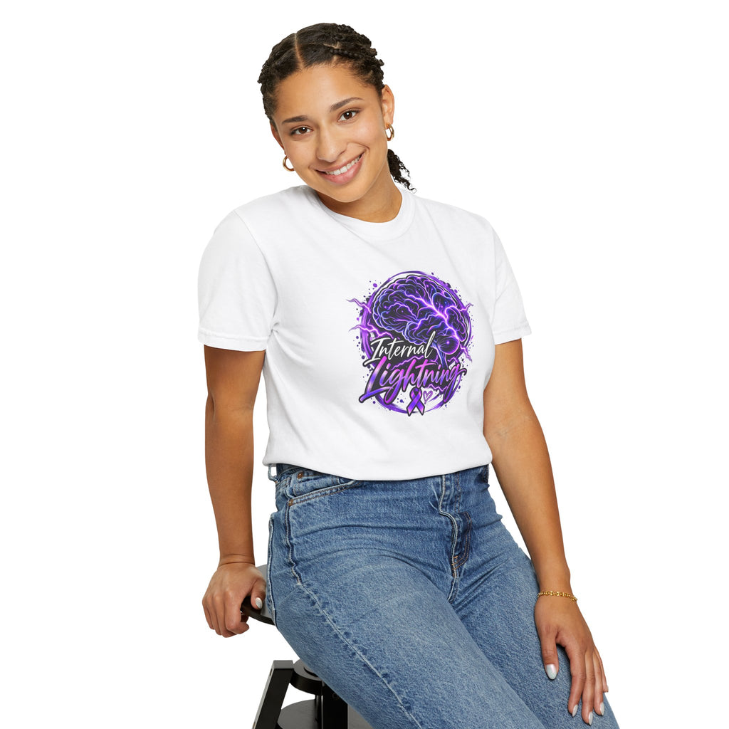 Internal Lightning Epilepsy Awareness Garment-Dyed T-Shirt
