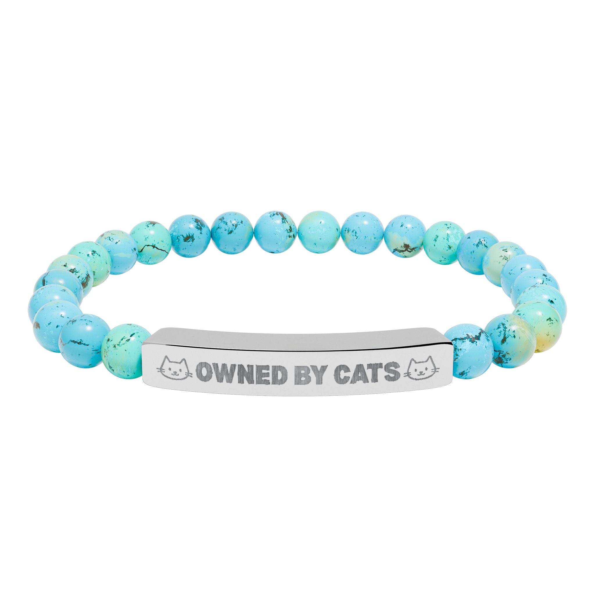 Owned by Cats Natural Stone Bar Bracelet