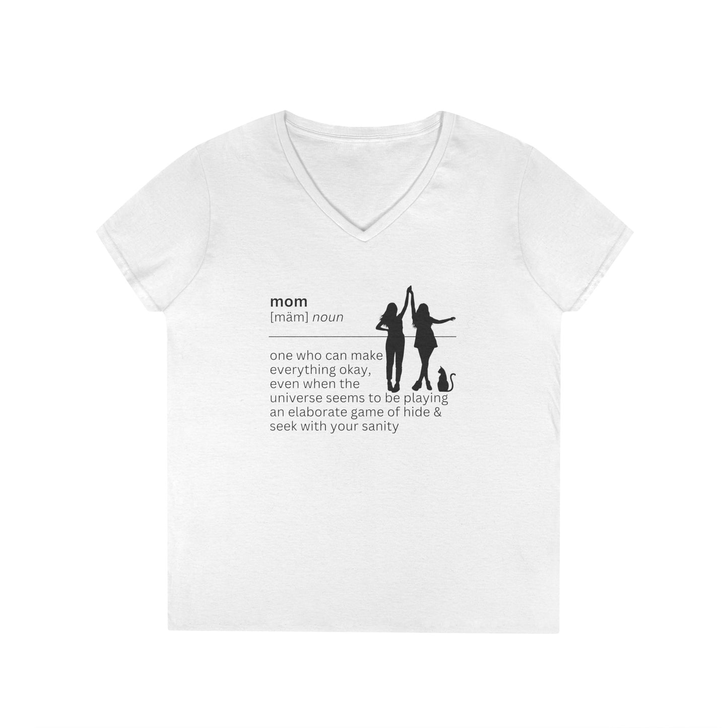 Mom Definition V-Neck T-Shirt - Everything Okay