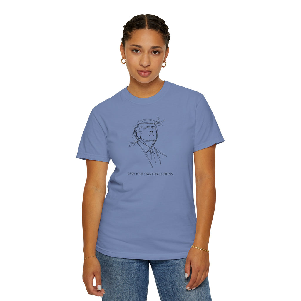 Draw Your Own Conclusions Unisex Graphic Tee – Minimal Line Art Statement Shirt