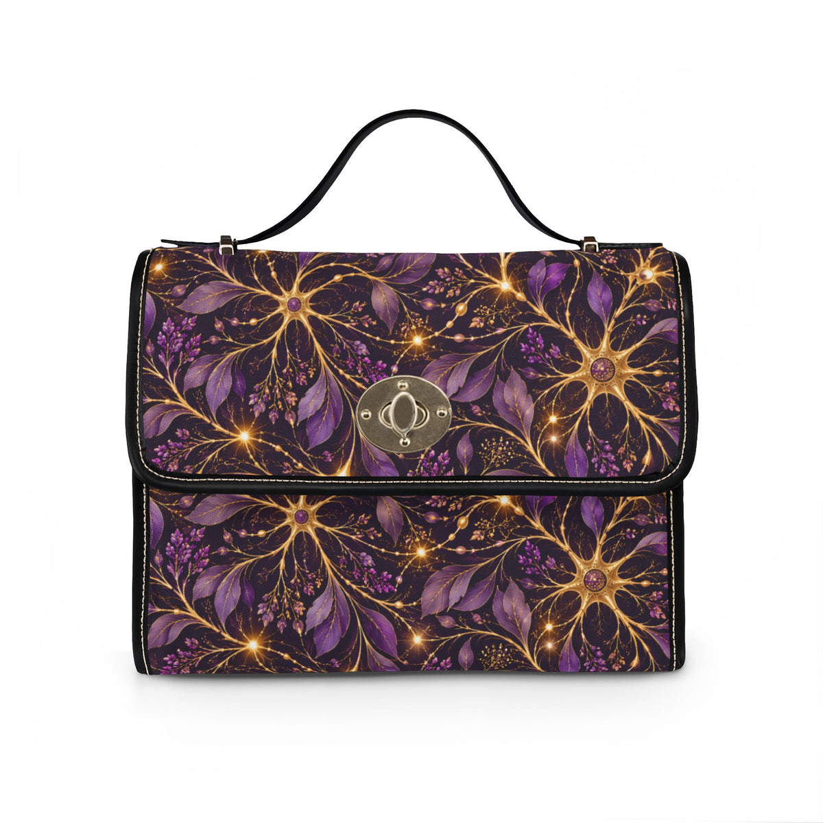 Beautifully Miswired Neuron Floral Satchel Bag | Epilepsy Awareness Handbag