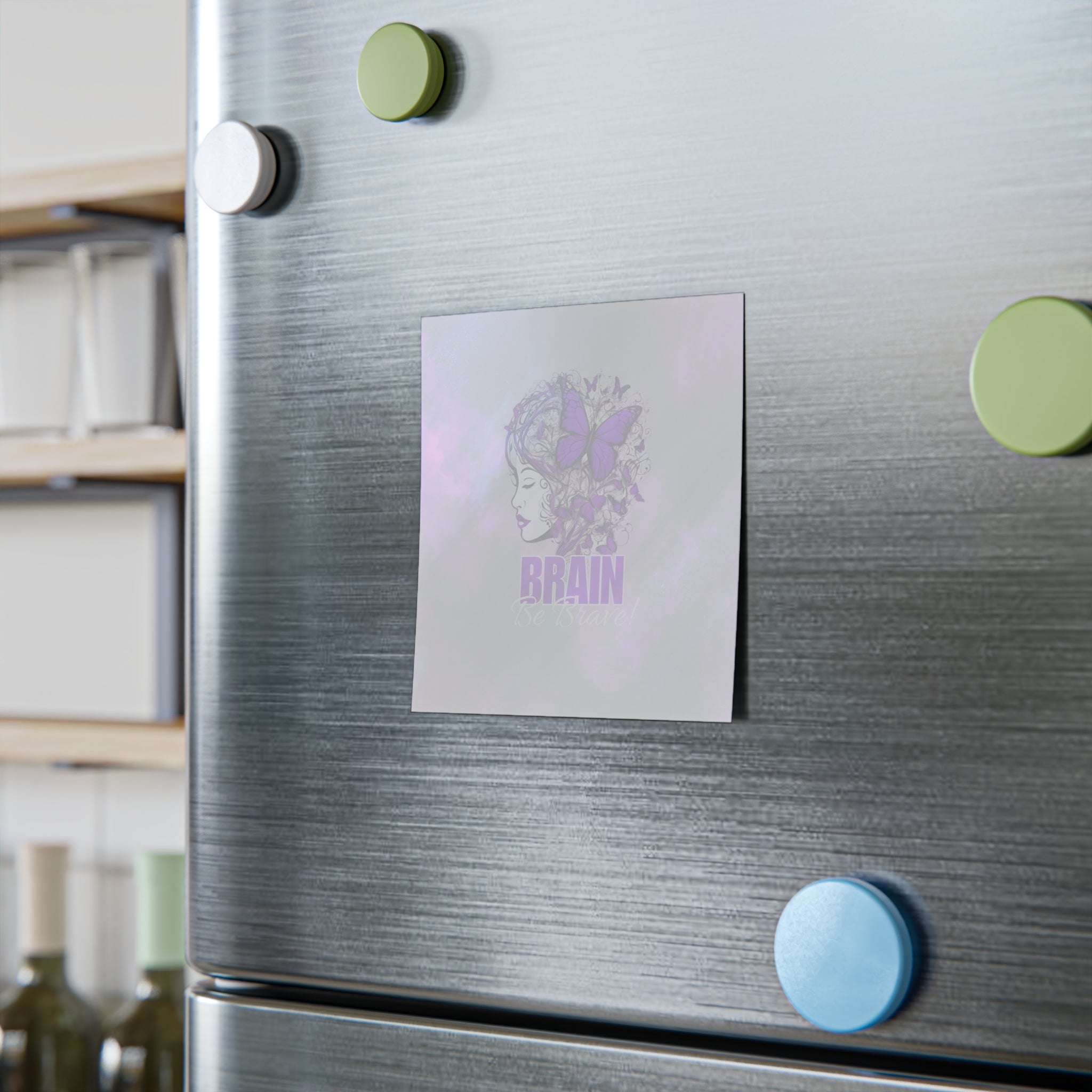 Photo depicting the ​Purple Brain Be Brave Post-it® Note Pads from EpiAl's Shop.