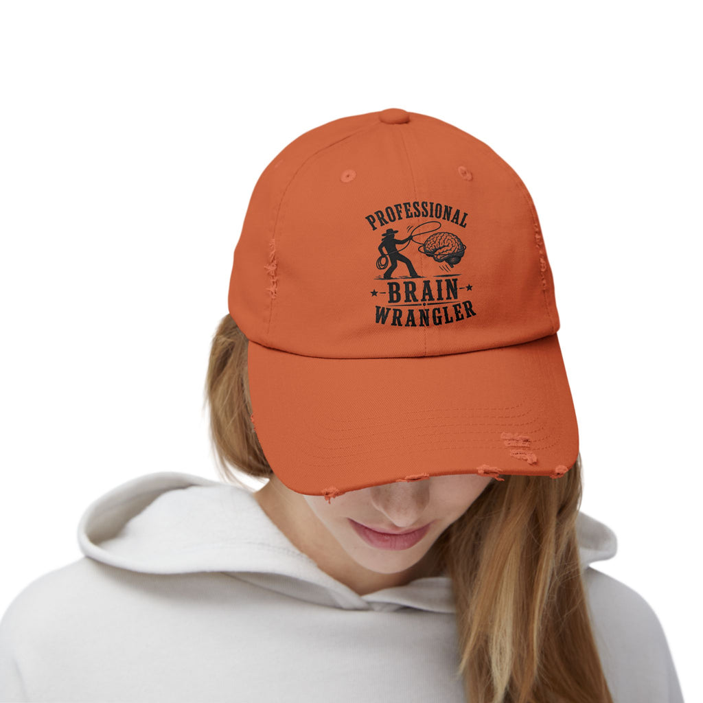 Professional Brain Wrangler Distressed Cap