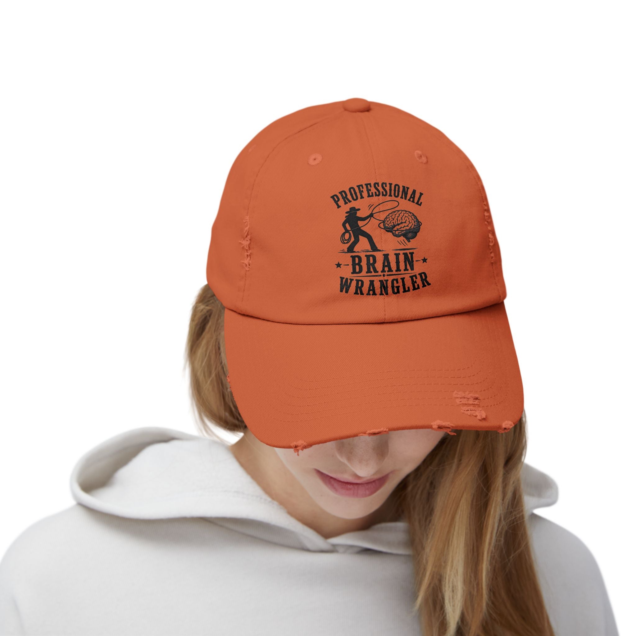 Professional Brain Wrangler Distressed Cap
