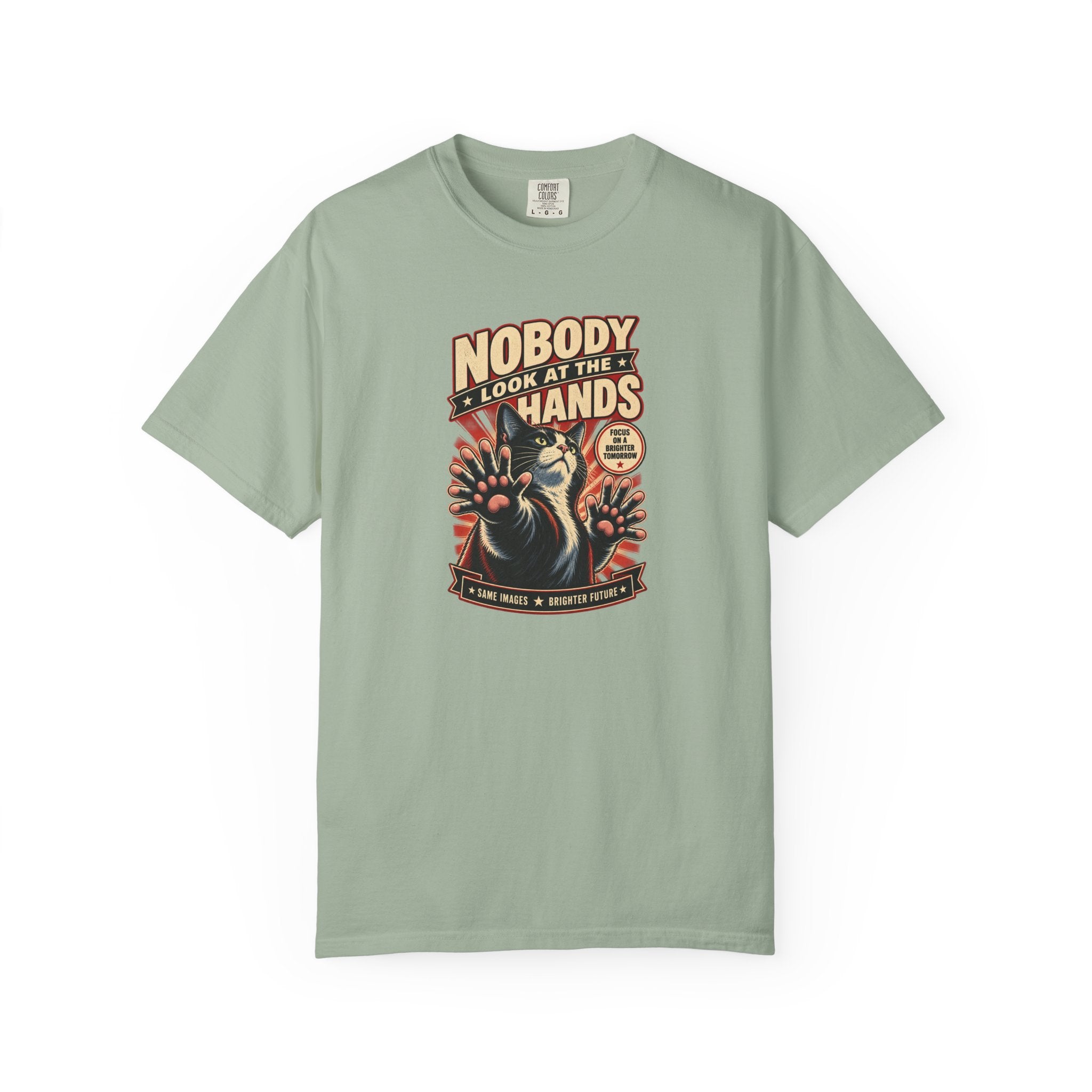 Nobody Look at the Hands AI Slop Comfort Colors T-Shirt