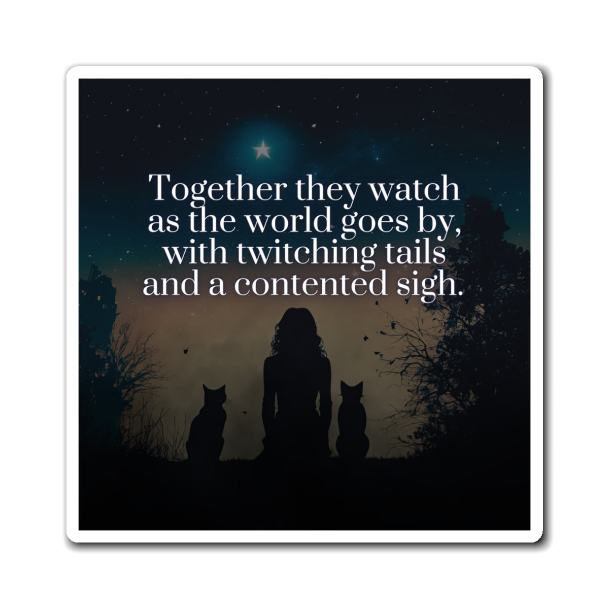 Photo depicting the ​Twitching Tails & Contented Sighs Magnets from EpiAl's Shop.