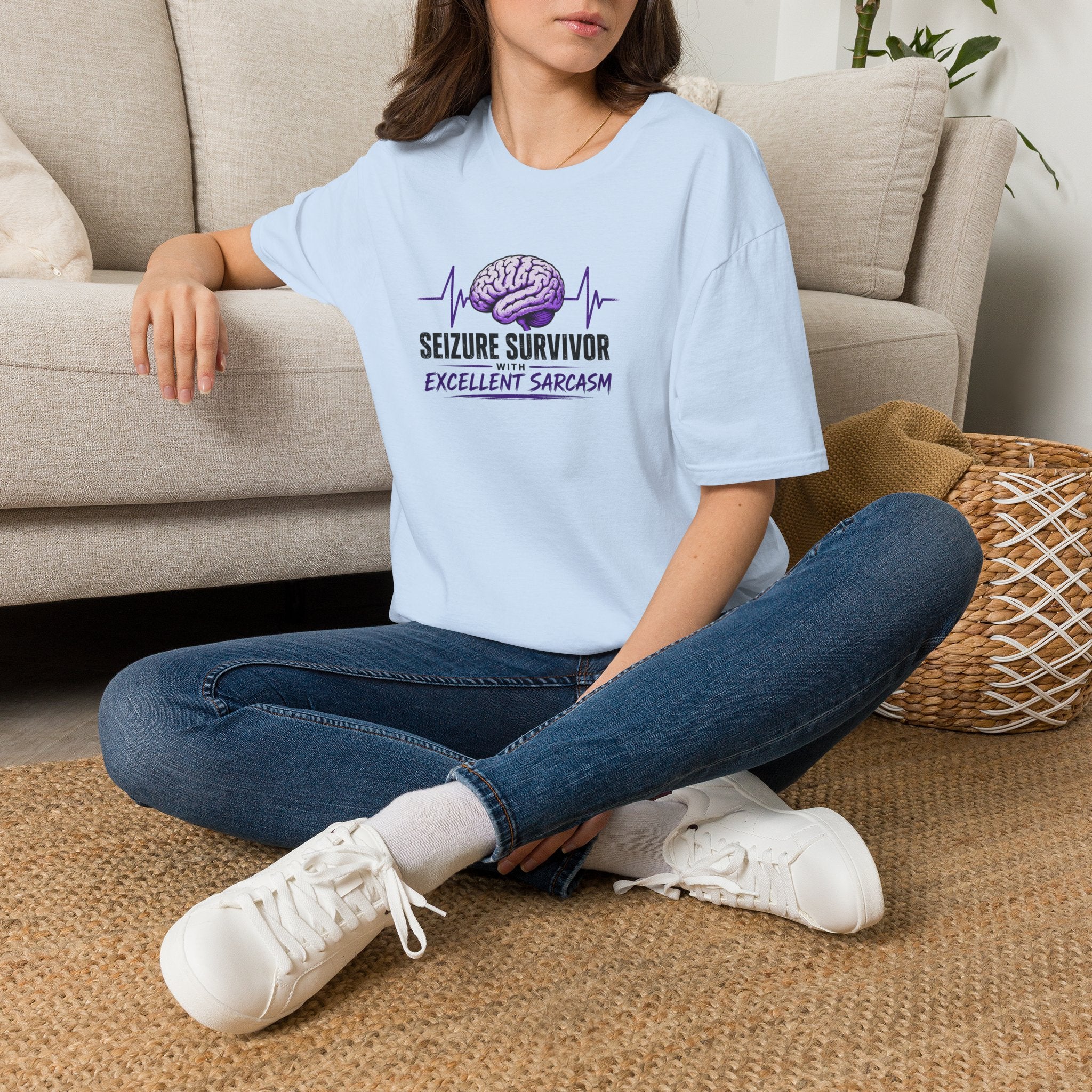 Seizure Survivor With Excellent Sarcasm Epilepsy T-Shirt