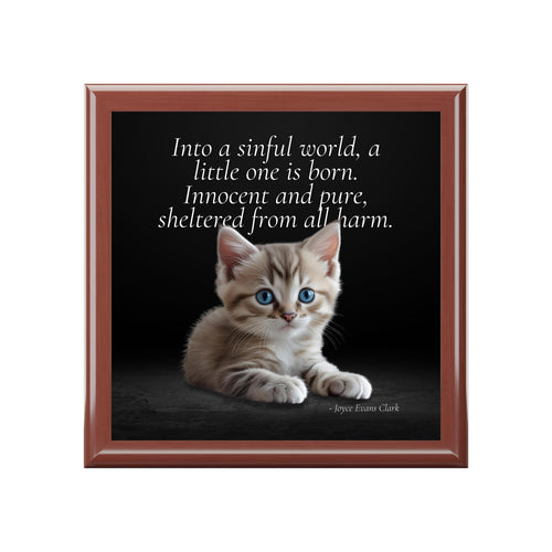 Photo depicting the ​A Little One is Born Jewelry Box from EpiAl's Shop.