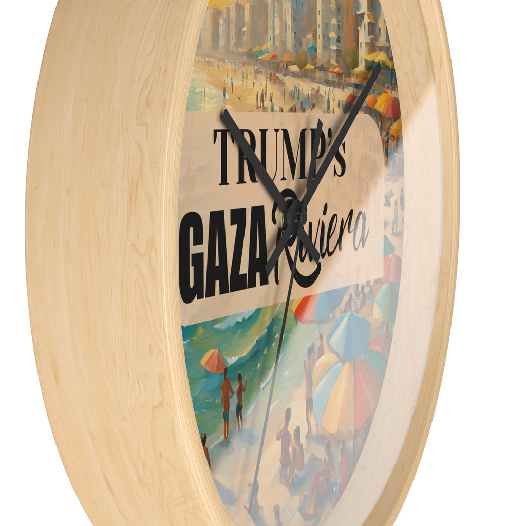 Trump's Gaza Riviera Seaside Wall Clock