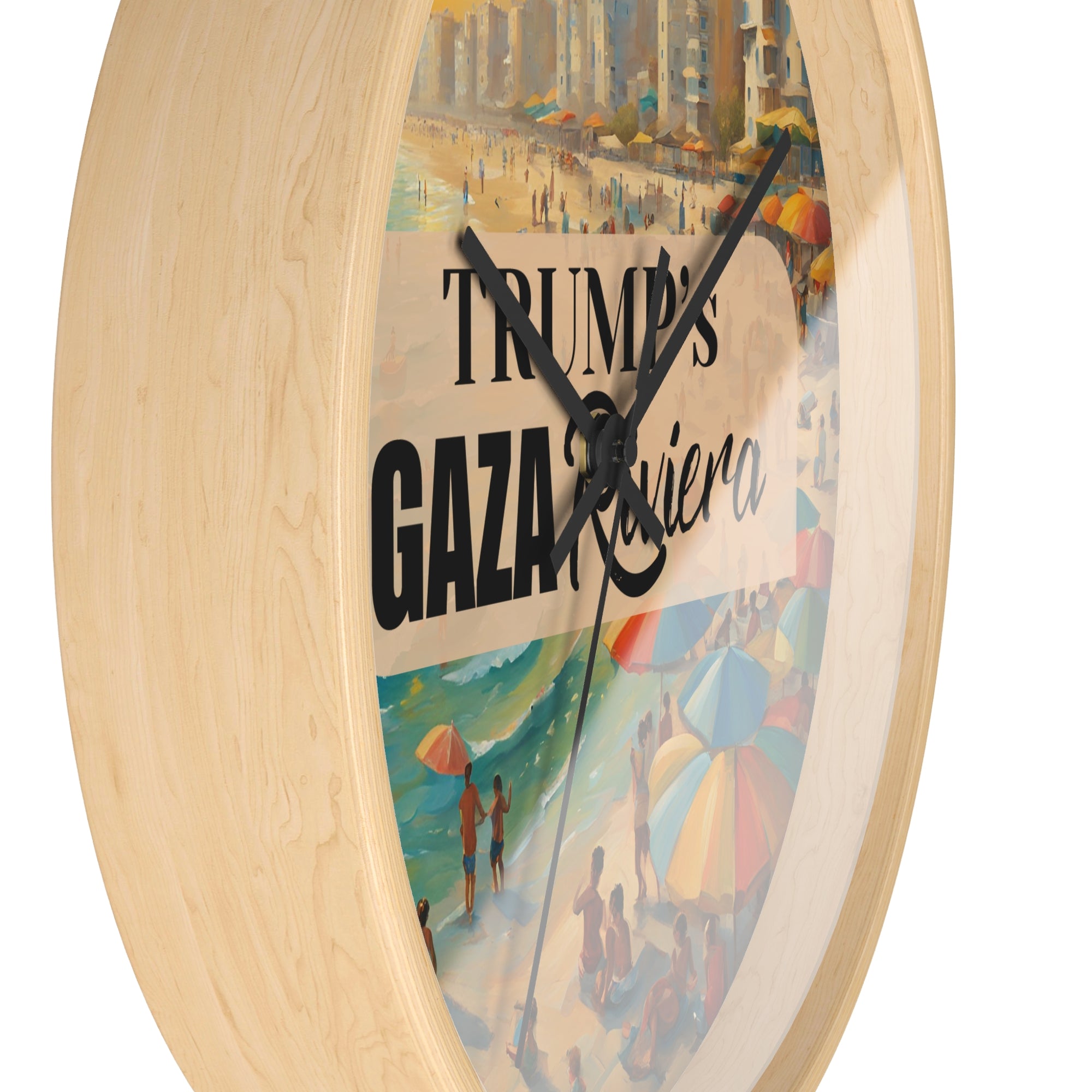 Trump's Gaza Riviera Seaside Wall Clock