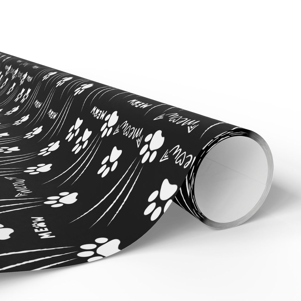 Cat Paw Scratch Gift Wrap – Black & White