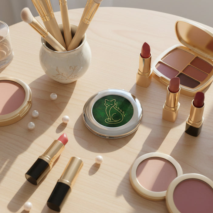 Classy Cat One-Line Compact Mirror