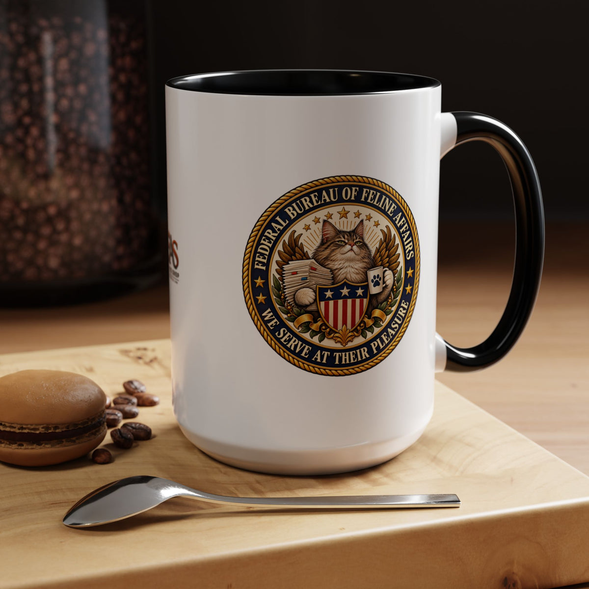Federal Bureau of Feline Affairs Mug | Funny Cat Government Parody Coffee Cup | 11oz & 15oz