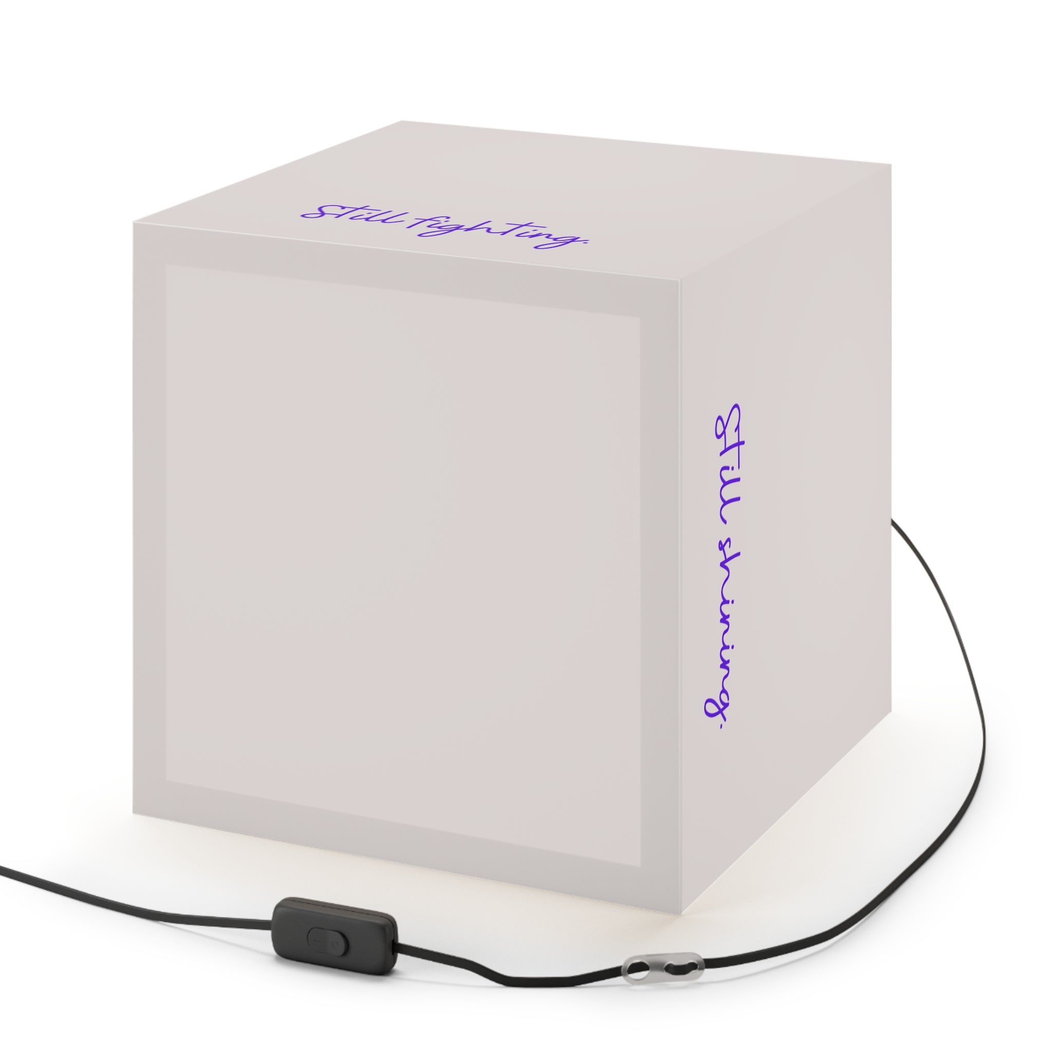 Still Here Still Standing Cube Lamp – Epilepsy Awareness Inspirational Lamp