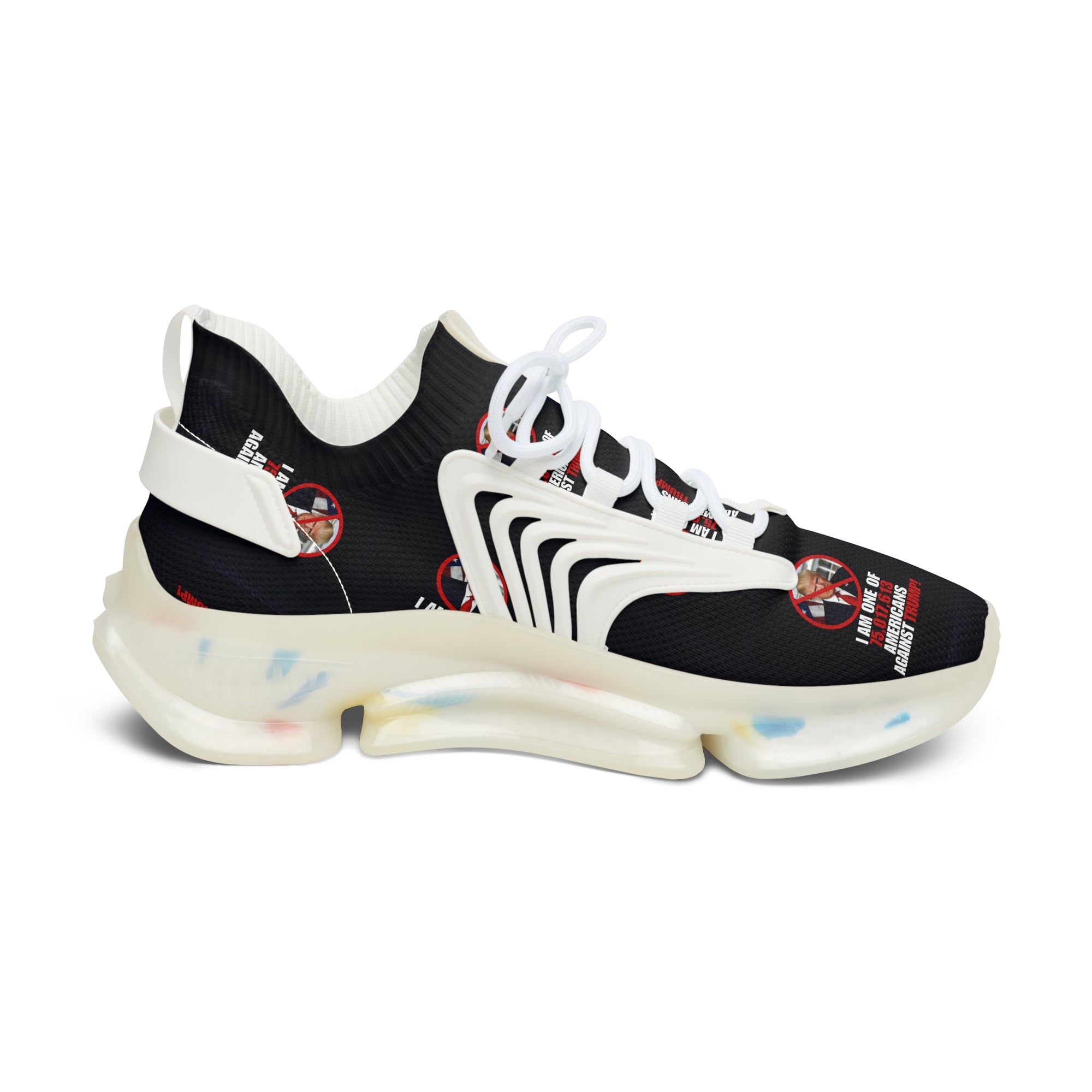 Trendy Women's Mesh Sneakers - American Against Trump Design Printify