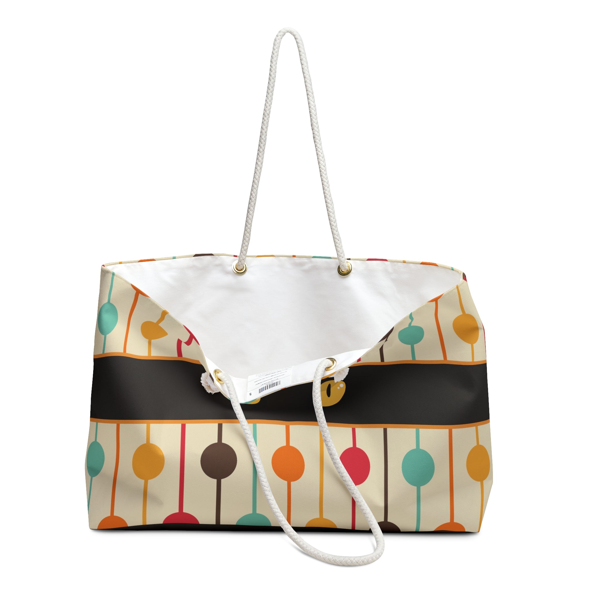 Peeking Cat Eyes Retro Weekender Bag