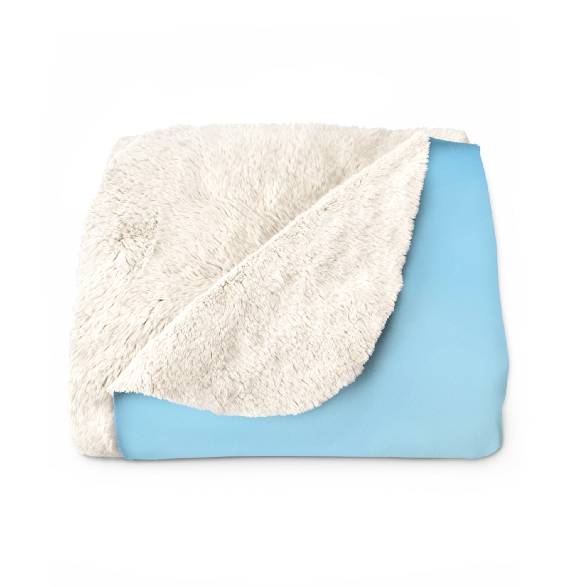 Sky & Sand Paw Print Sherpa Fleece Blanket - Cozy Pet Lover Gift Printify