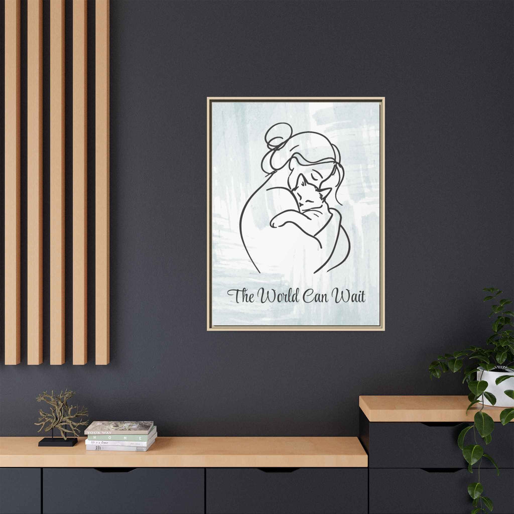 The World Can Wait Cat Canvas Print