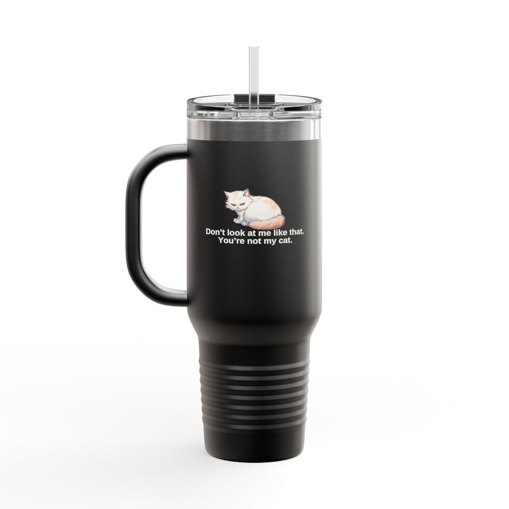 Funny Insulated Travel Mug - 40oz Cat Humor Printify