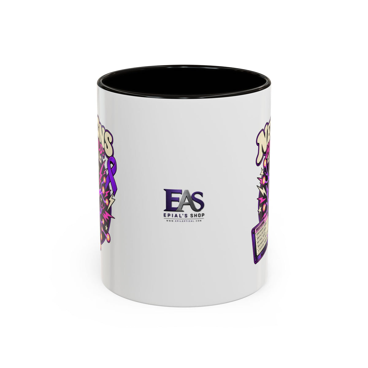 Neurons Gone Wild: Greatest Hits Epilepsy Awareness Accent Coffee Mug (11oz/15oz)