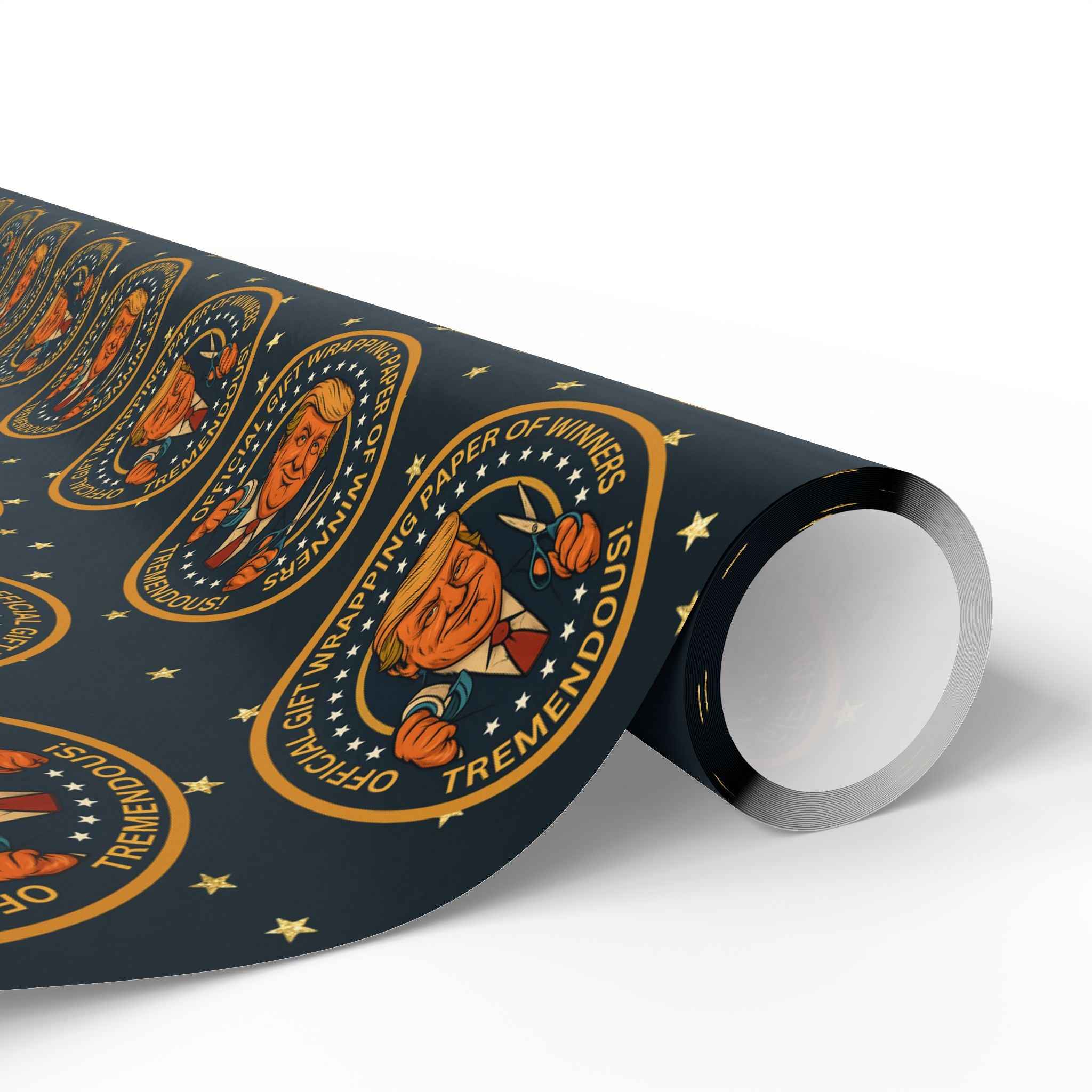 Political Parody “Official Gift Wrapping Paper of Winners” – Tremendous Seal Pattern