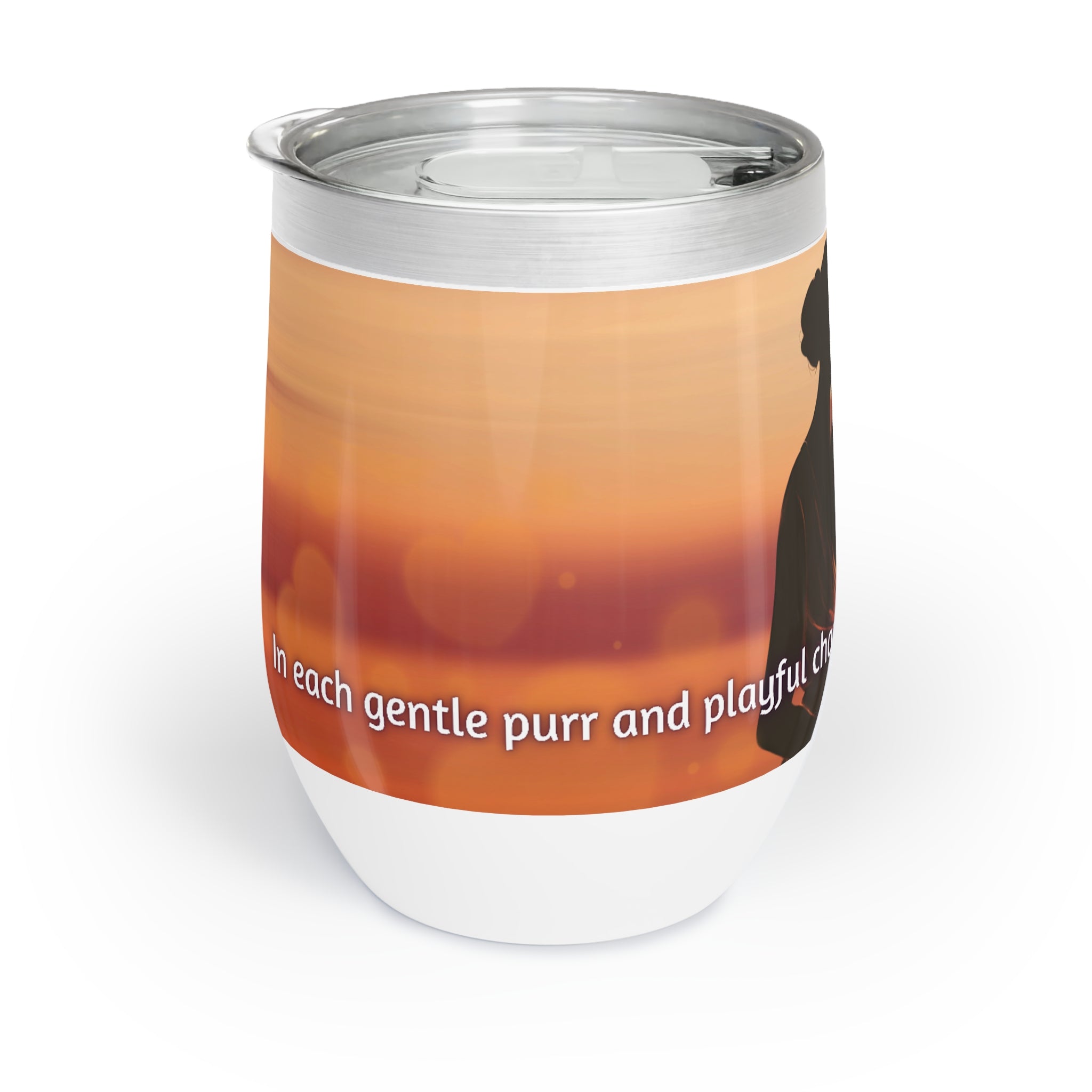 Photo depicting the ​Cat Lady Family Chill Wine Tumbler from EpiAl's Shop.
