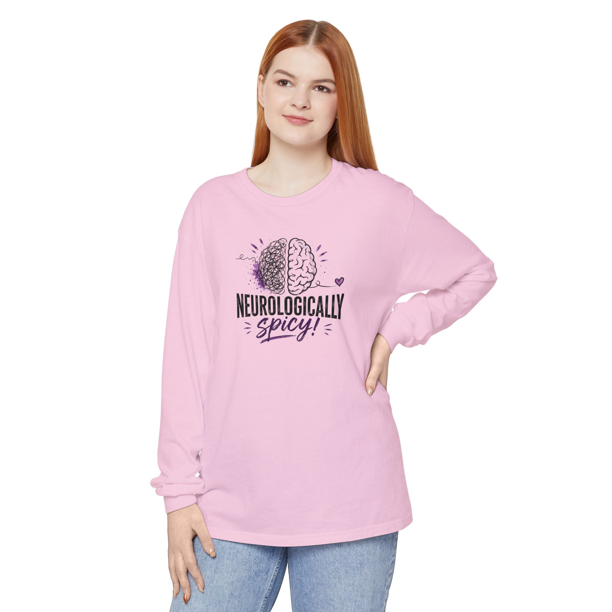 Neurologically Spicy Epilepsy Awareness Garment-Dyed Long Sleeve Shirt