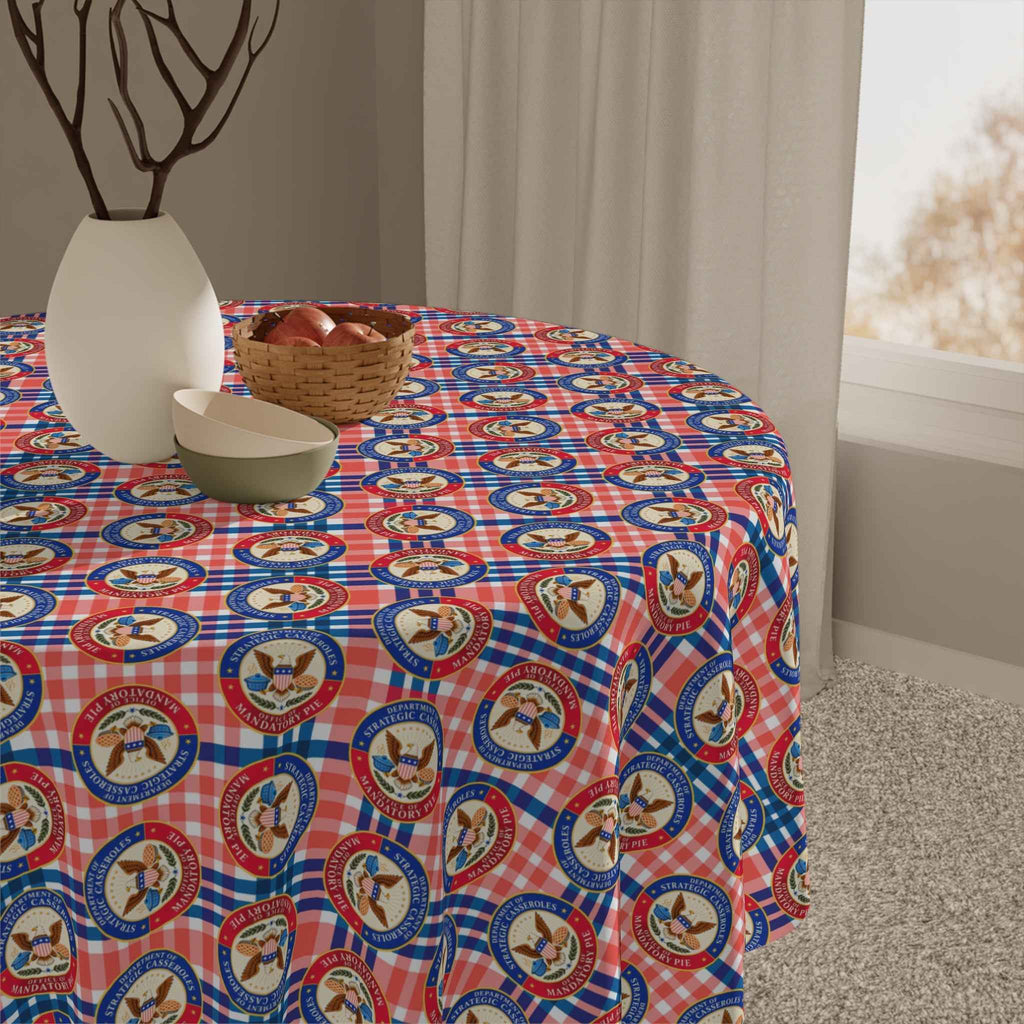 Department of Strategic Casseroles Tablecloth | Faux Government Picnic Table Cover
