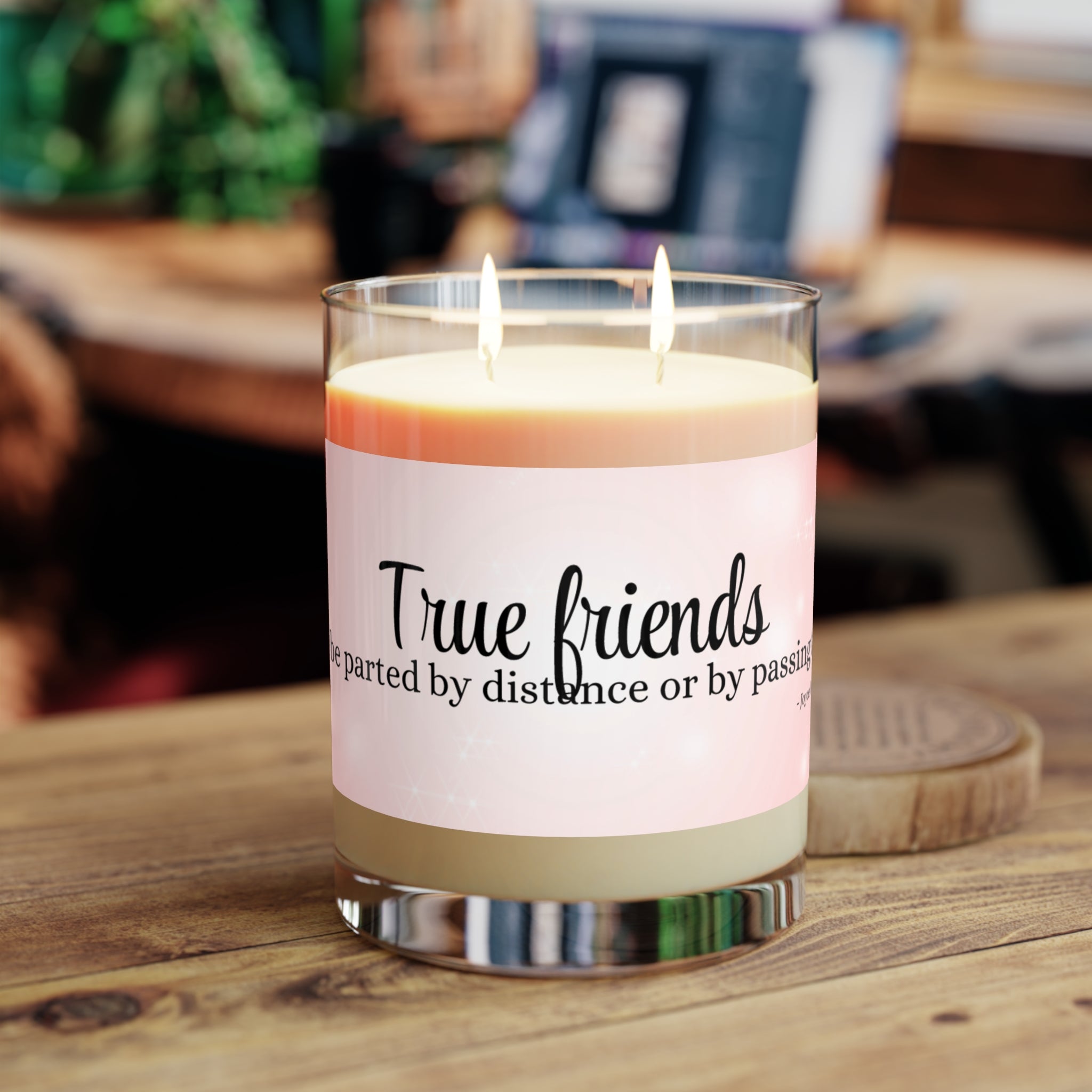 Photo depicting the ​True Friends Scented Candle - Full Glass, 11oz from EpiAl's Shop.