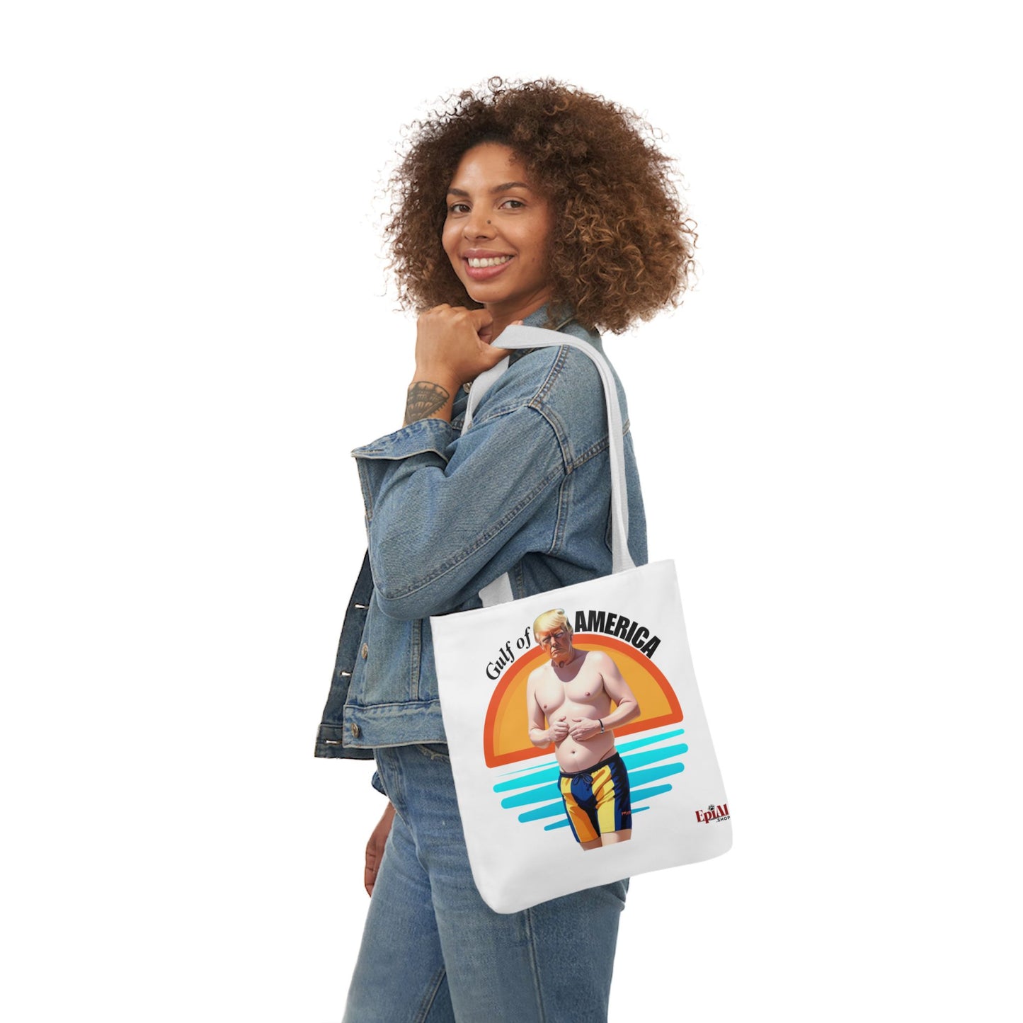 Gulf of America Canvas Tote Bag with 4-Color Straps - Fun Beach Accessory
