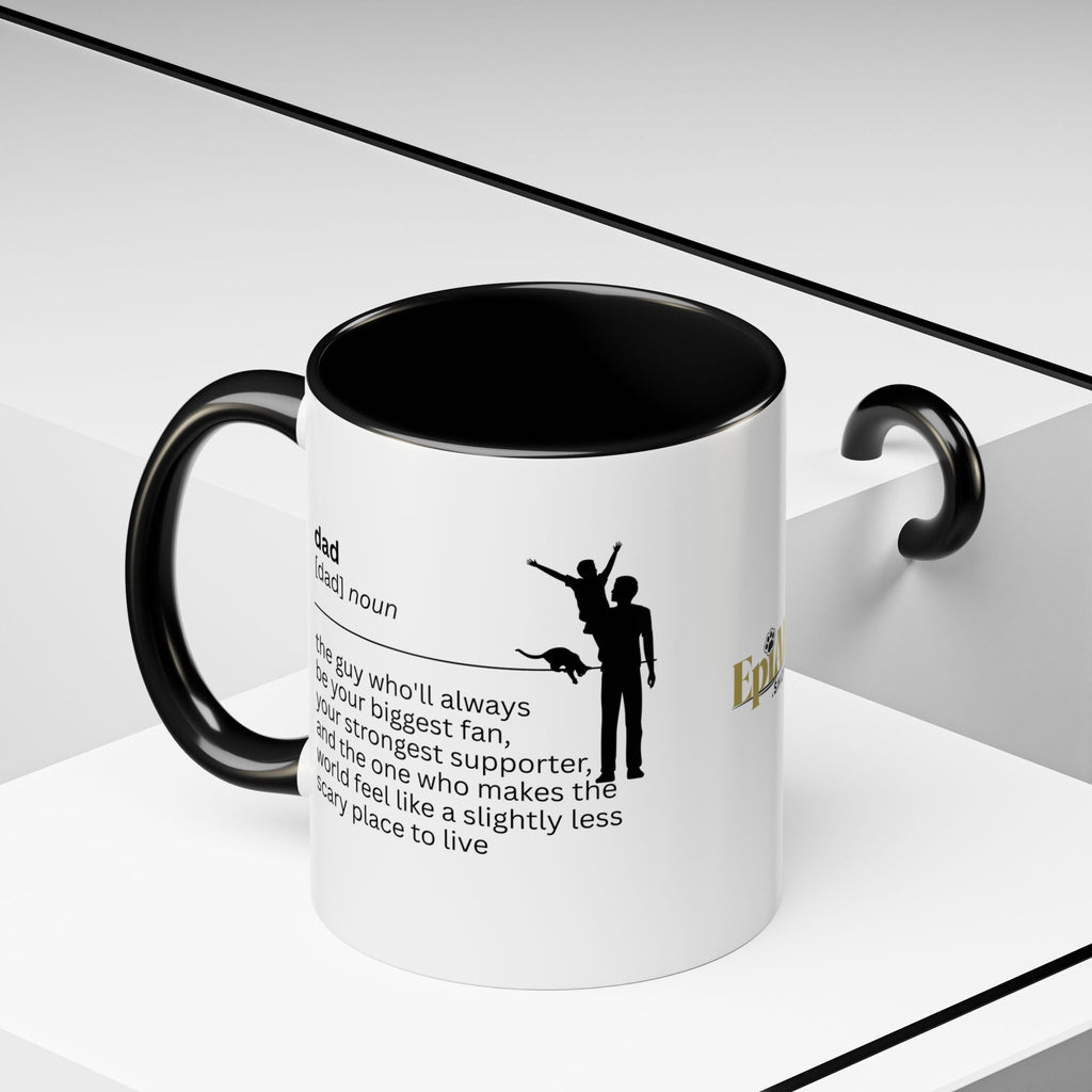 Dad Biggest Fan Accent Coffee Mug - Perfect Gift for Dads