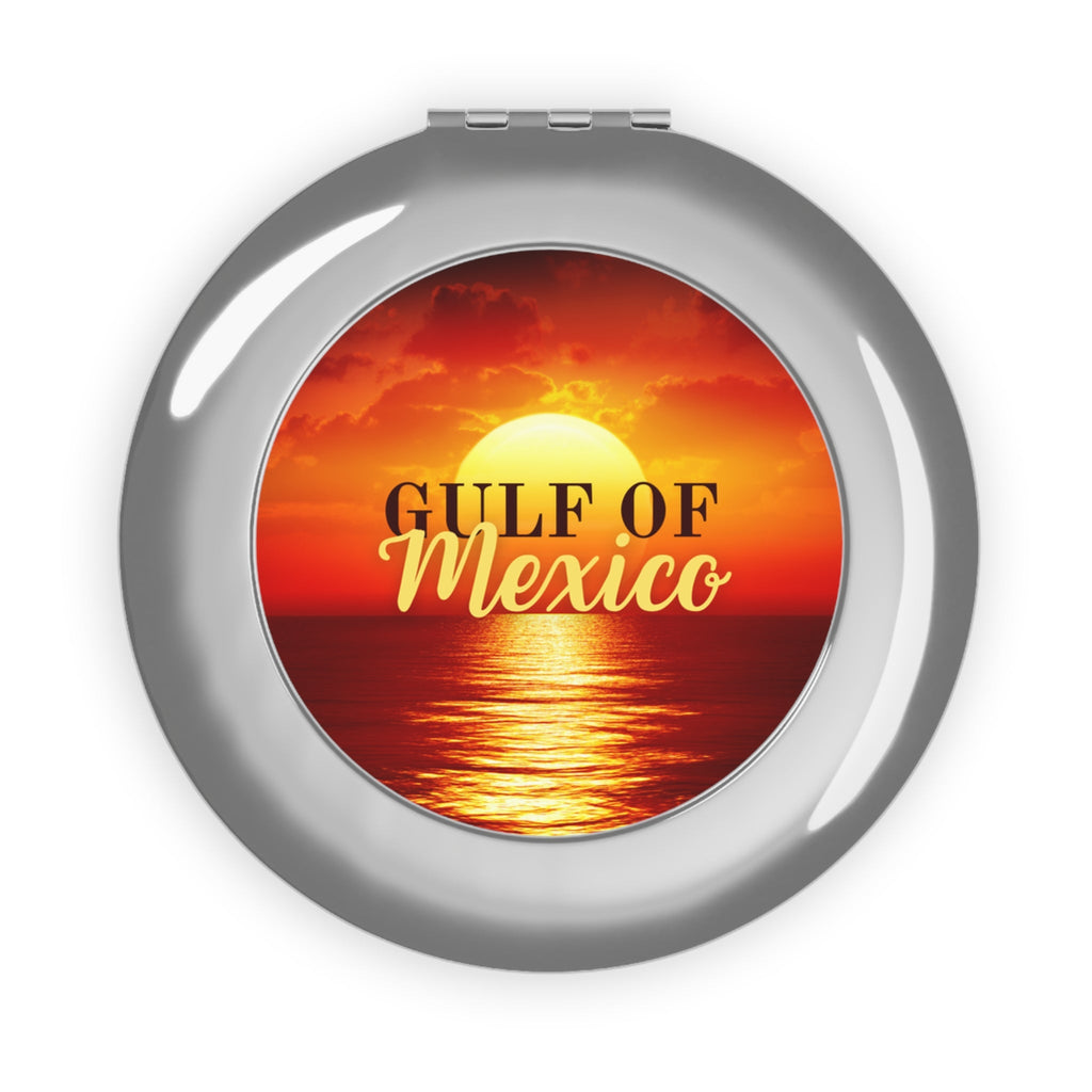 Gulf of Mexico Compact Travel Mirror - Perfect for Beach Lovers Printify
