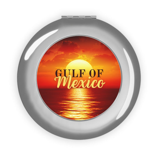 Gulf of Mexico Compact Travel Mirror - Perfect for Beach Lovers Printify