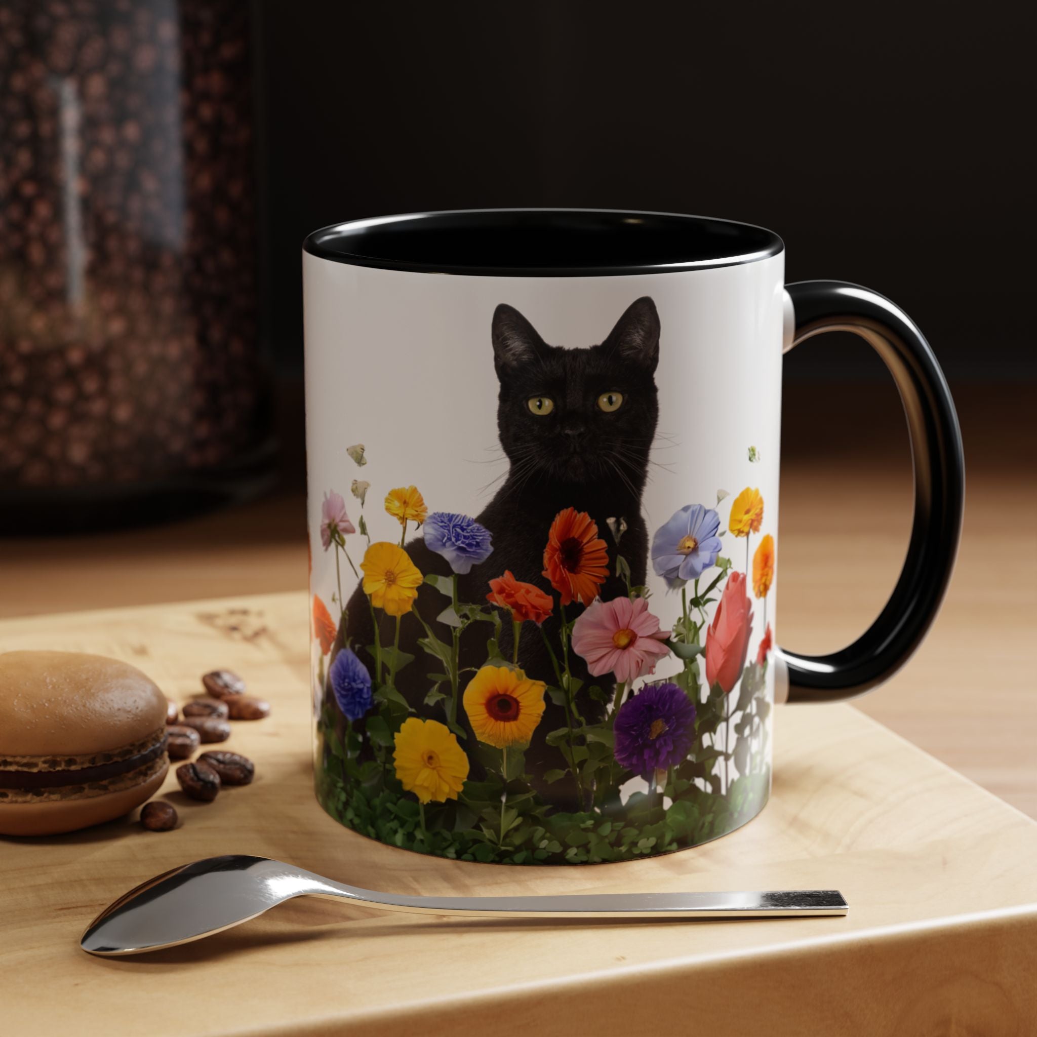 Floral Cats Coffee Mug - 11 oz/15 oz