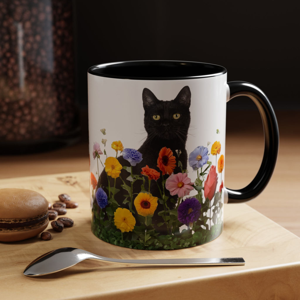 Floral Cats Coffee Mug - 11 oz/15 oz