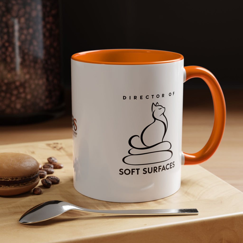 Director of Soft Surfaces Cat Mug | Funny Cat Lover Coffee Cup (11oz/15oz)