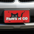 PAWS ’N GO Cat Vanity Plate – Playful Front-of-Car Cat Humor