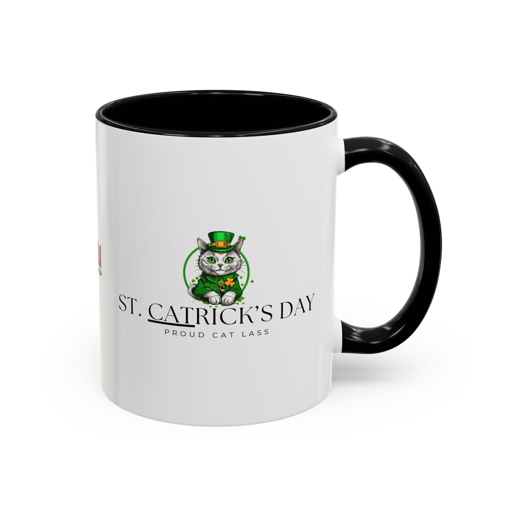 St. Patrick's Day Cat Coffee Mug - Proud Cat Lass Design Printify