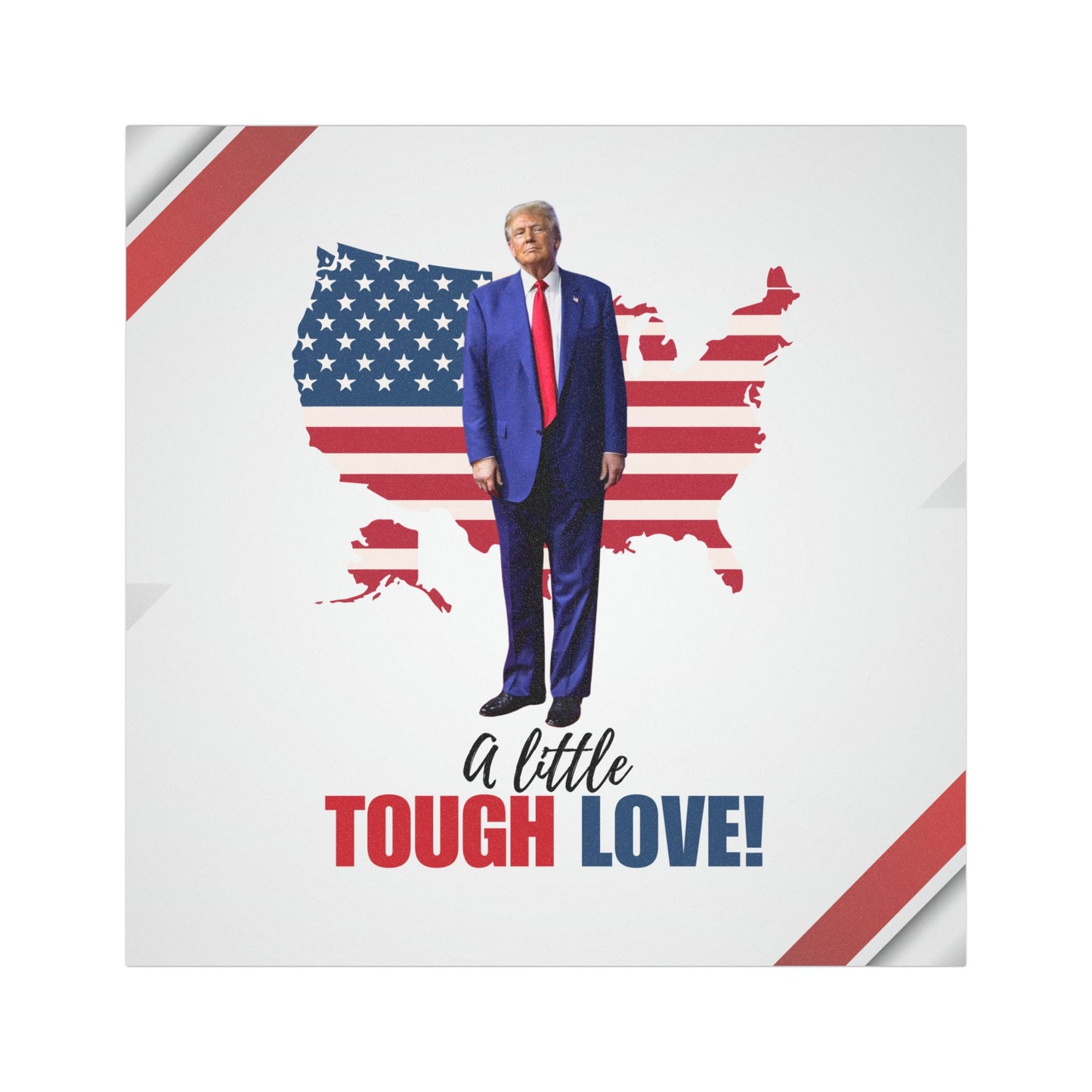 Patriotic Car Magnet - 'A Little Tough Love!' - Perfect for USA Supporters