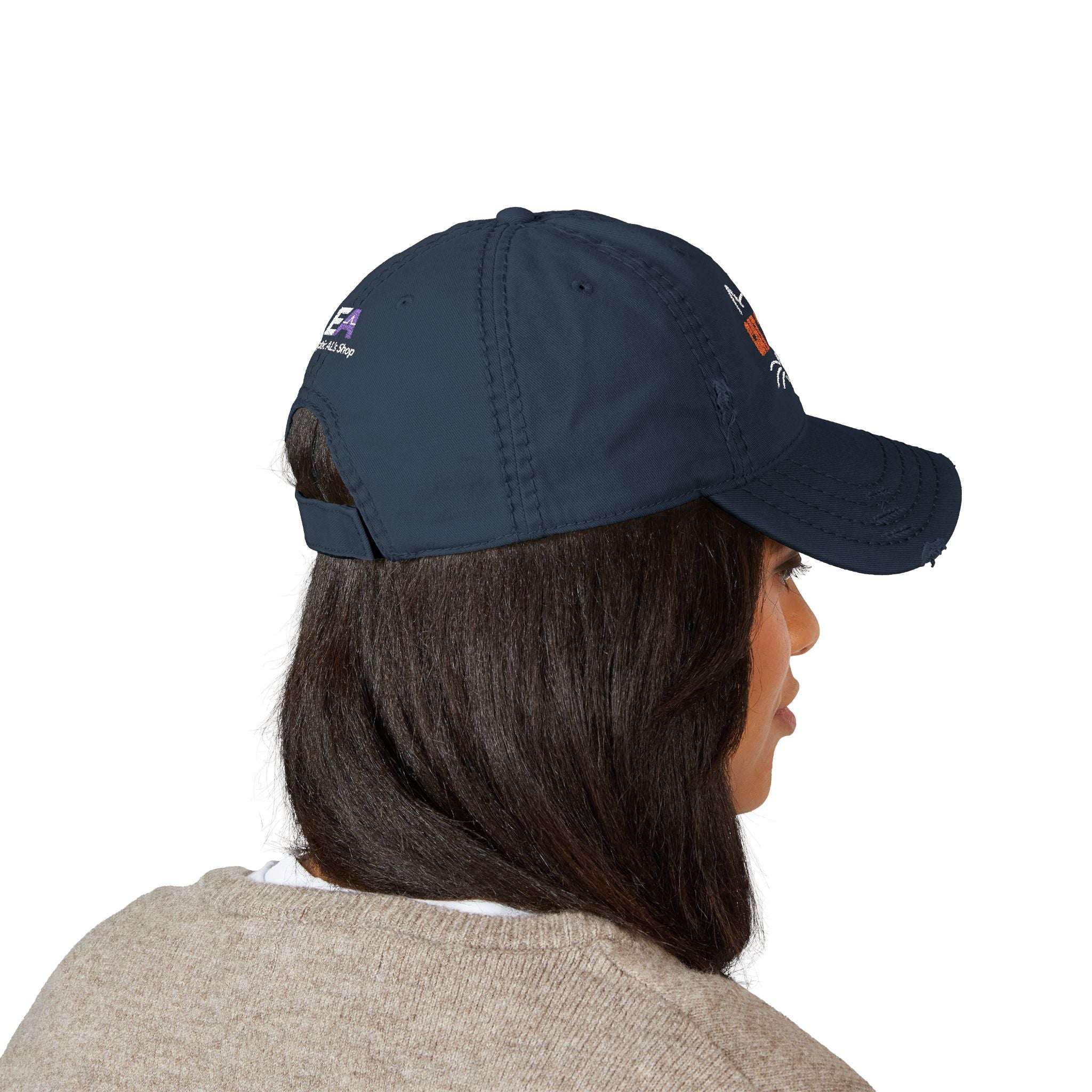 CAT STAFF Distressed Dad Hat | Funny Cat Lover Embroidered Cap