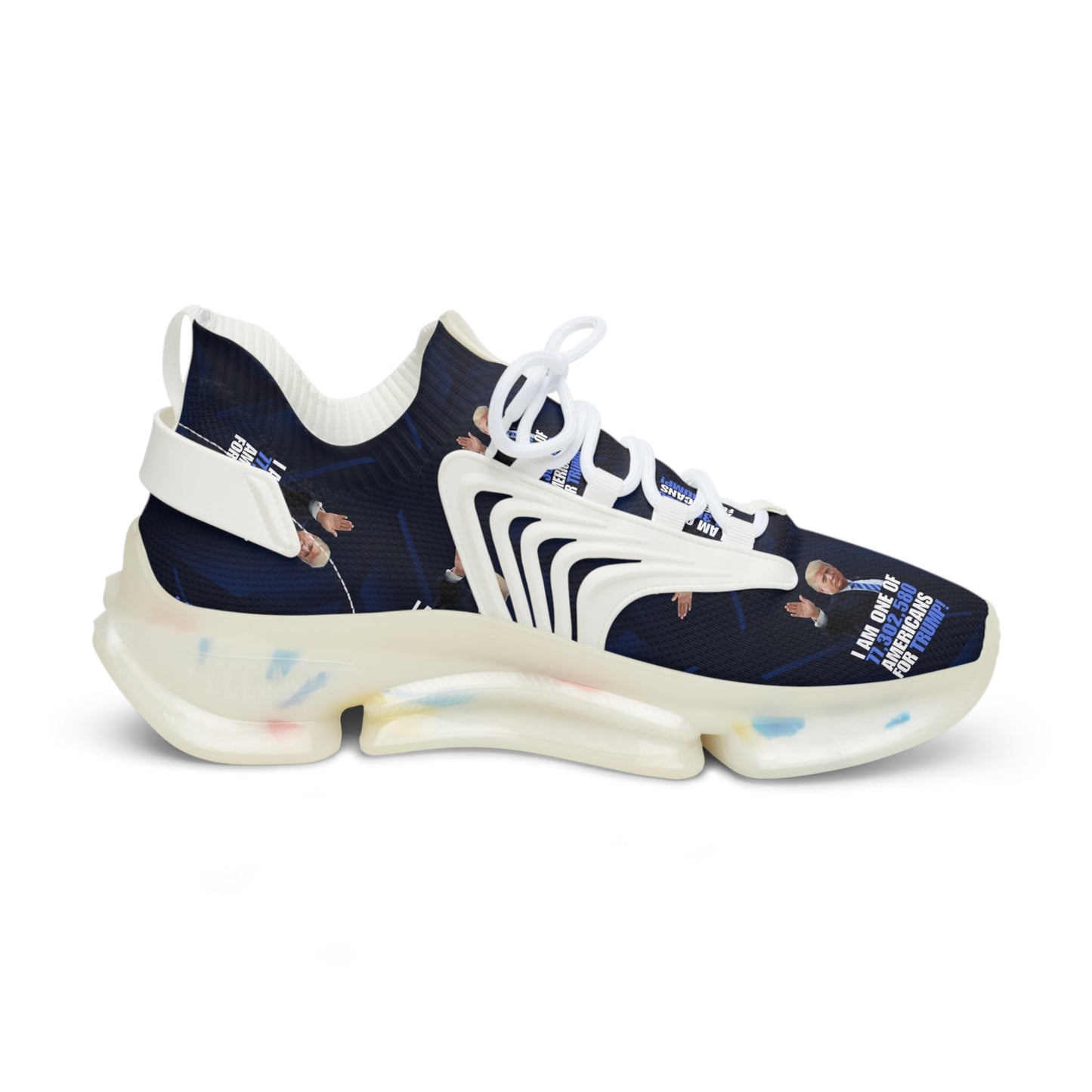 Men’s Mesh Sneakers - American for Trump Design Printify