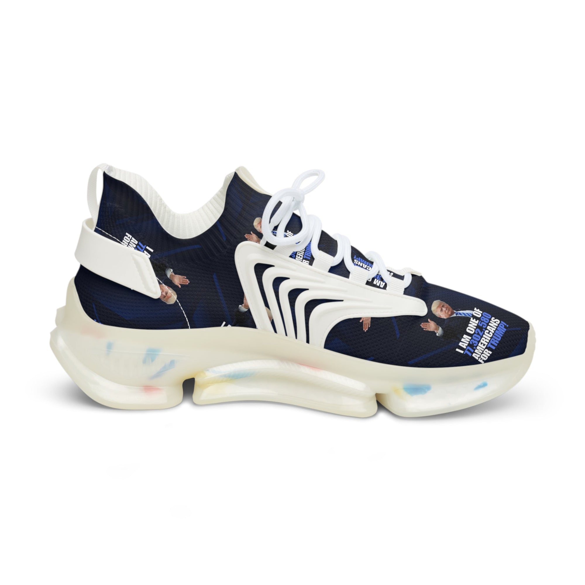Men’s Mesh Sneakers - American for Trump Design Printify