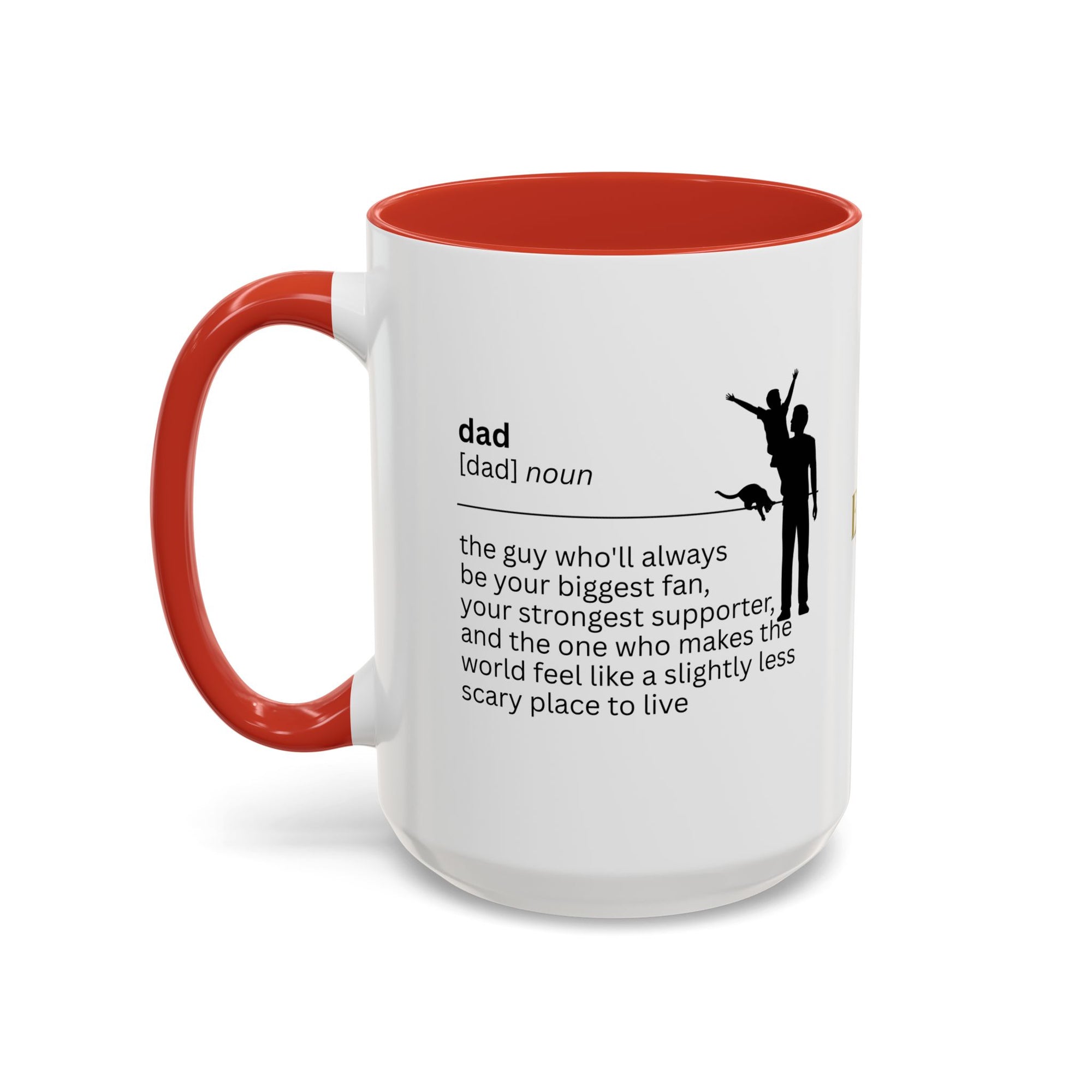 Dad Biggest Fan Accent Coffee Mug - Perfect Gift for Dads