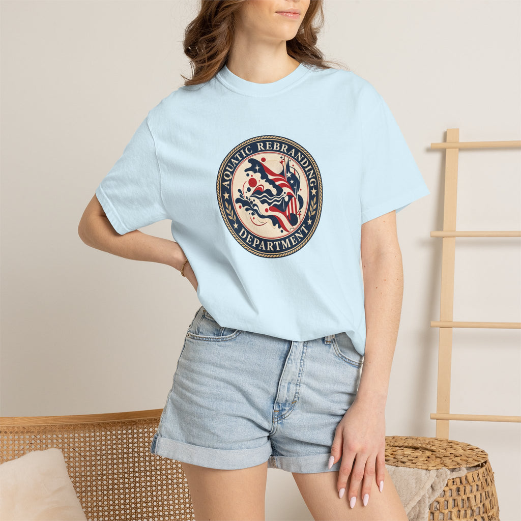 Aquatic Rebranding Department Garment-Dyed Unisex T-Shirt