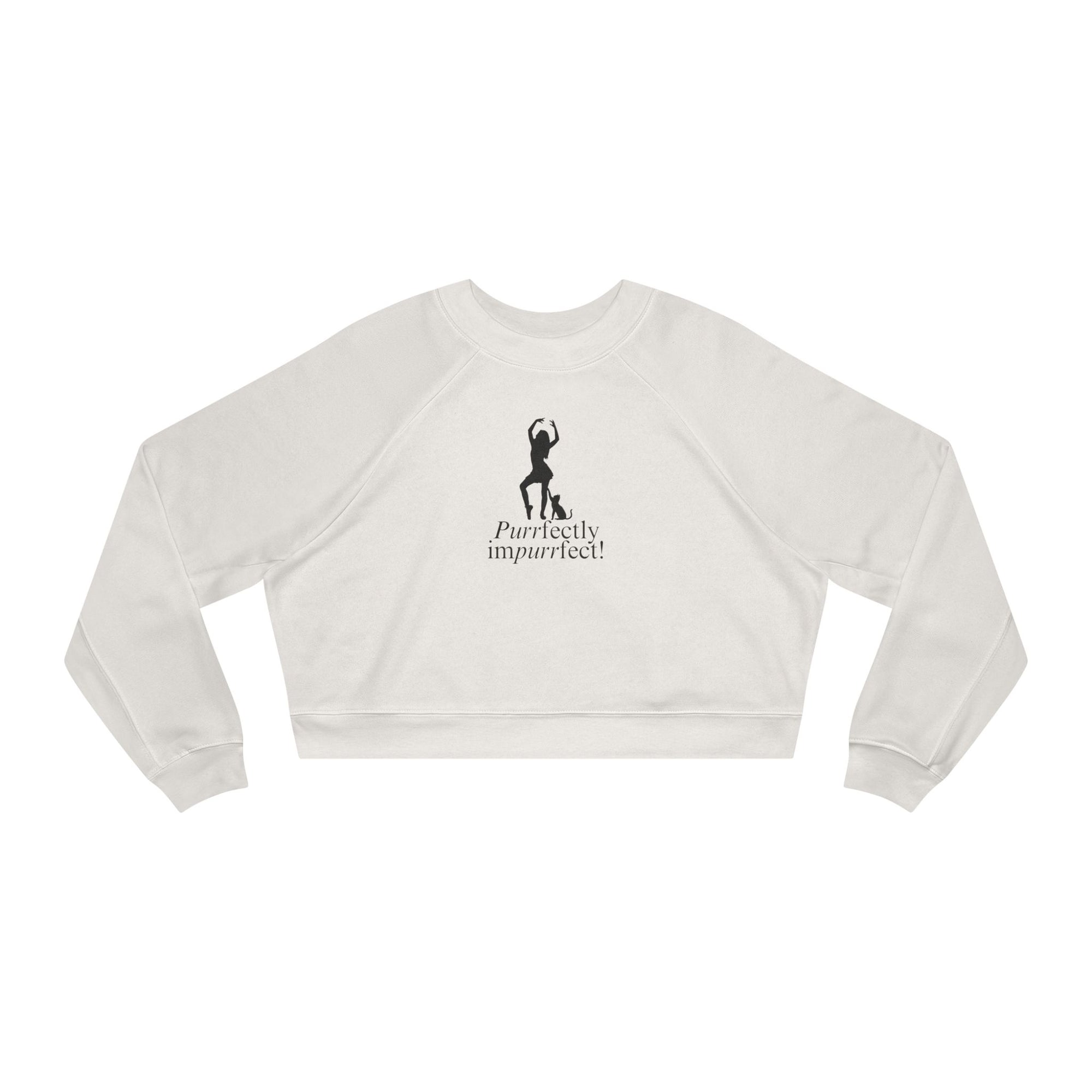Purrfectly Impurrfect Women's Cropped Fleece Pullover