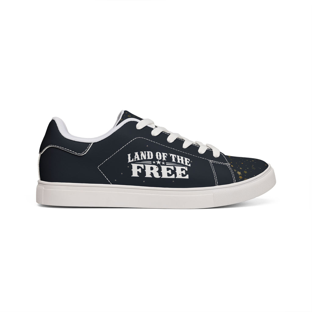 Land of the Free Patriotic Political Humor Low-Top Sneakers